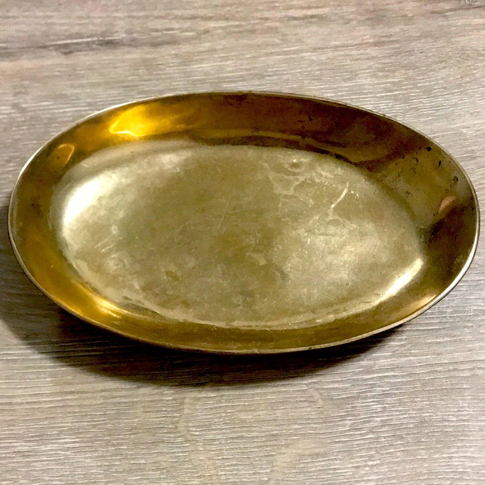 Vintage Brass Coin / Trinket Tray Made in Thailand